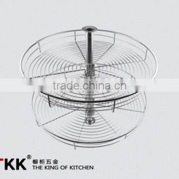 TKK Chrome Rotating Stainless Steel Tray Wire Lazy Susan Basket photo-5