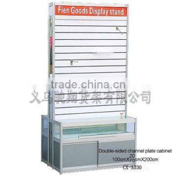 Double sided groove plate with glass