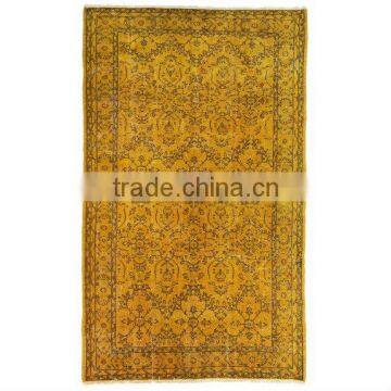 Handmade Yellow Over-dyed Rug (10 x 6 feet)