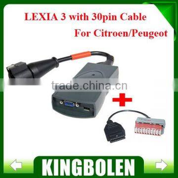 Professional Car Diagnostic Tool Lexia-3 V48 Add 30pin&S1279 Cable Lexia 3 PP2000 V25 For Citroen & Peugeot V7.61 Diagbox Lexia3