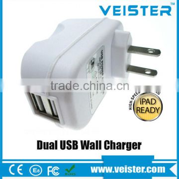 outlet 100V-240V mobile home dual usb charger for mobile phone