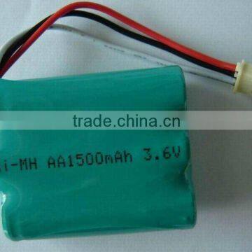 3.6V AA 1500mAh nimh battery pack