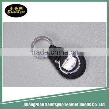 Classic genuine leather customized logo car key chains