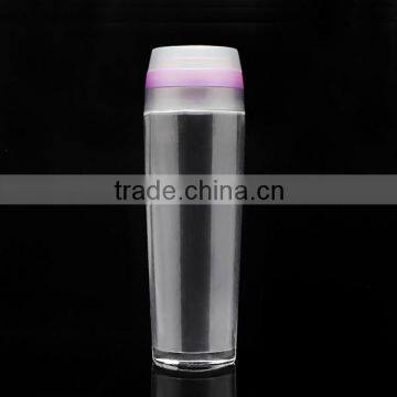 cylinder lotion bottle with fancy cap