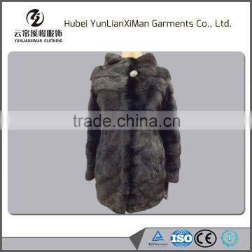 2015 latest elegant brown mink fur coat