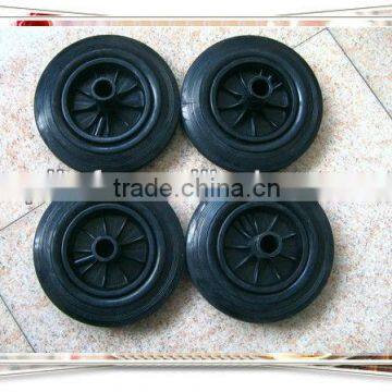 plastic garbage bin 8inch solid wheel