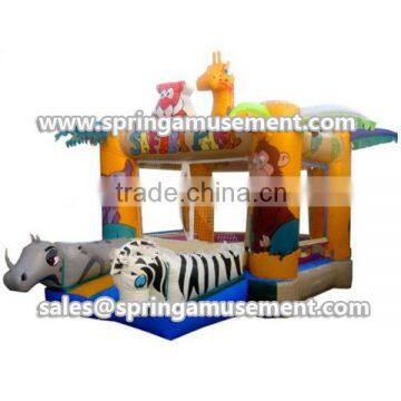 Best popular inflatable animal zoo, inflatable bounce house for sale SP-AB037