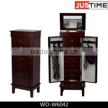 Floor jewelry cabinet with mirror BOX, cosmetic storage cabinet, Living room cabinet