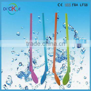 spoon straw/spoon drinking straw,plastic straw spoon