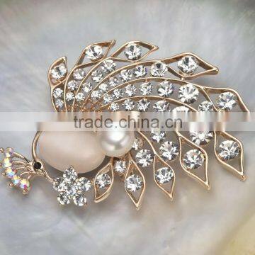 2015 Fashion Pearl Jewelry Brooch Zircon Natural Pearl Brooch Jewelry