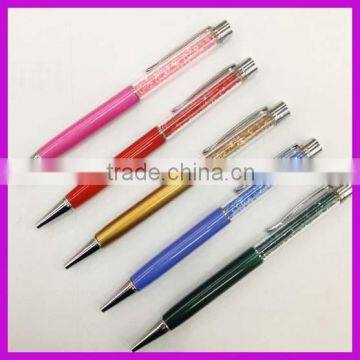 Crystal metal ball pen wiith rhinestone refill