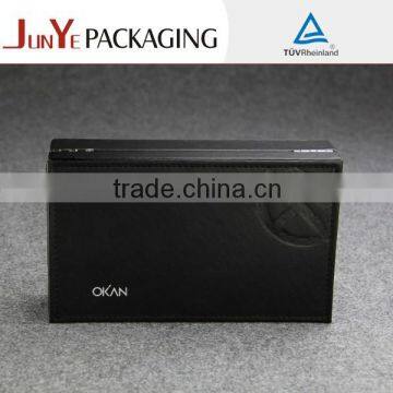 Black Embossing Metal Closure Book Shaped Faux Leather Book Box Quality Choice photo-2