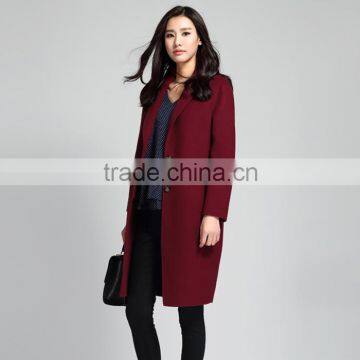 Women's Single-Breasted Wool Cashmere Spring Winter Coat OEM ODM Type Clothes Factory Manufacturer Guangzhou photo-2