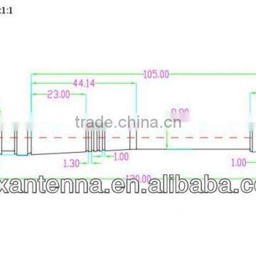 walkie talkie antenna 120mm length BNC connector rubber style