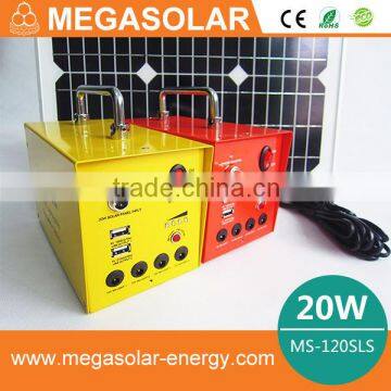 2016 20W Green Energy Low Price Solar Home Lighting System DC Output