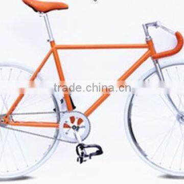 ORANGE AND WHITE ! road bicycle, color fixed gear bicycle