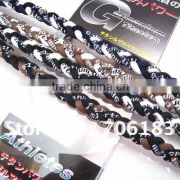 Power Triple Braided Ionic Titanium Balance Sport Baseball Necklace Quality Choice