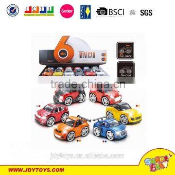 Hot selling 1:28 Q version pull back metal car toy with light,good quality mini metal car toy,die-cast car toy