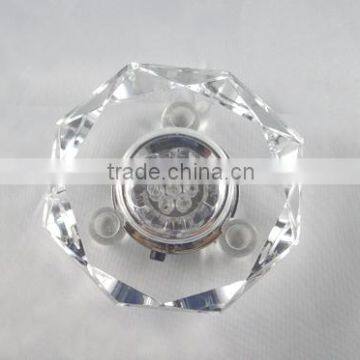 Round Shape Clear Crystal LED Light Base With 7 Lights for Lamp Holder photo-2