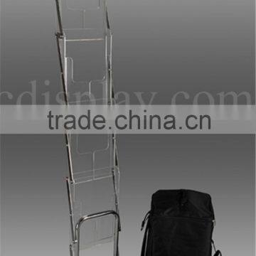 Aluminum folding acrylic brochure stand equipment