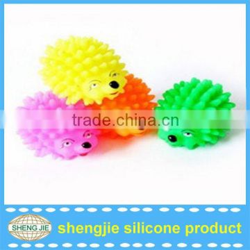 silicon chewing hedgehog rubber pet toy for dog