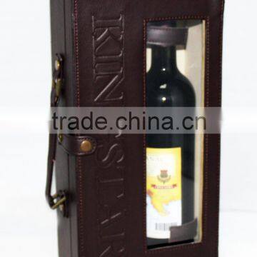 2 bottles leather wine box, PU wine carrier, wine case, wine holder,Wine Tote