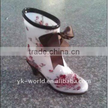 High heel Rain boots for ladies
