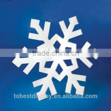 HOT SALE white plexiglass snow flakes, custom snow flakes