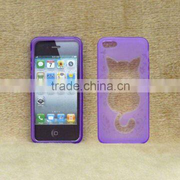 Cat pattern TPU case for iPhone 5 (tpu case for apple/cat pattern tpu case/tpu case for iphone5)