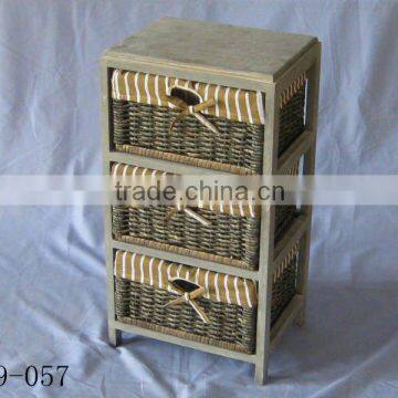 wooden cabinet with maize drawers