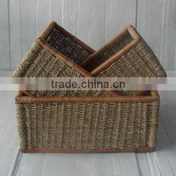 Home storage sea grass basket