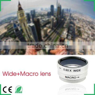 Clip-On 185 Degree Supreme Fisheye + 0.65X Wide Angle+ 10X Macro Lens