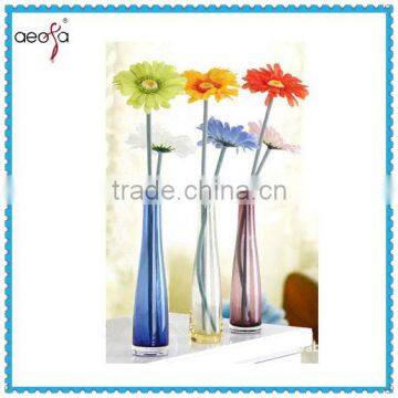 small simple colored cone shaped thin glass vase