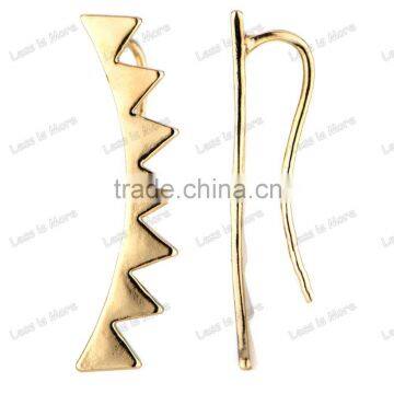 Less is more fashion gold Spike Ear Cuffs earring