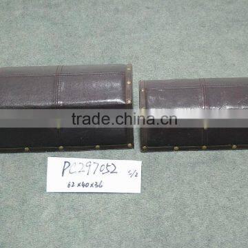 Vintage Wooden Box Brazilian Leather Arc