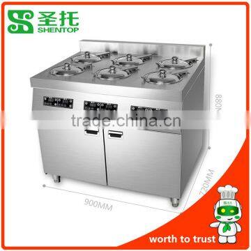 Shentop Baozaifan cooking machine Stainless Steel 6 ClayPot machine With Cabinet Stove for Restaurant BST-A06