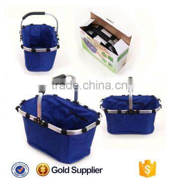 Reusable Shopping Bag Grocery Basket Blue Camping Picnic Basket                        
                                                Quality Choice