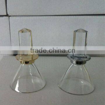  factory wholesale handmade clear transparent eco-friendly high borosilicate quartz glass funnel for perfume smelling