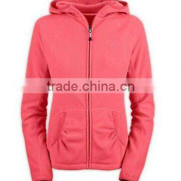 custom logo 100% polyester fleece plain Pink cheap hoodies