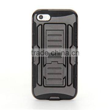 Case For iPhone 5 Hybrid Impact Hard Armor Plastic + Silicon Coque For iPhone 5S Belt Clip Holster For iPhone5 Cover Cases