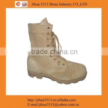 Rubber outsole cow suede security boots