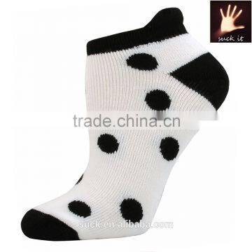 china manufacturer custom cotton freckles footies anklet socks with dots