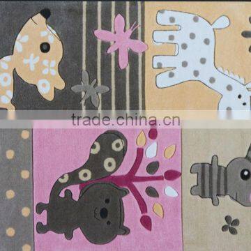 Antiflaming kids cartoon carpet with modern design