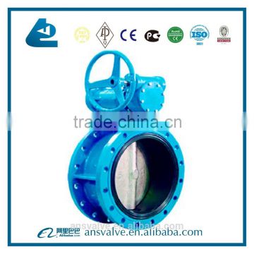 Double-eccentric center soft seal flanged butterfly valve