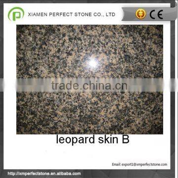 Leopard skin color B granite cut to size brown granite good price