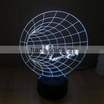3D Optical Night Light Time Machine 7 RGB Light Colors 10 LEDs AA Battery or DC 5V Mixed Lot photo-4