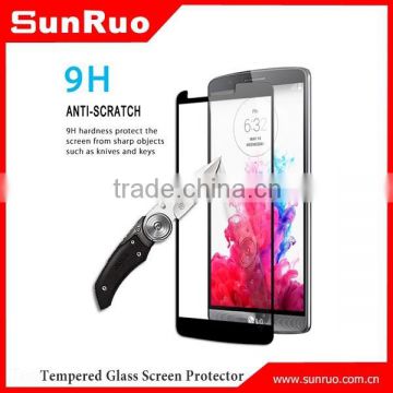 9h& 0.33mm thickness tempered glass screen protector for lg g3, premium tempered glass screen guard film