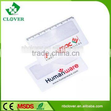 PVC reading using credit card magnifier with printing