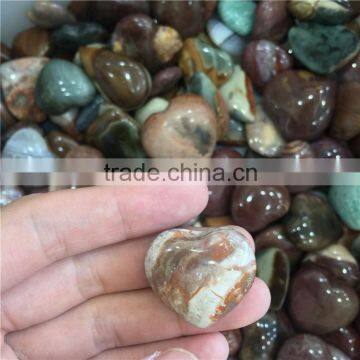 Natural Ocean Jasper Heart Shaped Stone Pendant Loose Gemstones photo-3