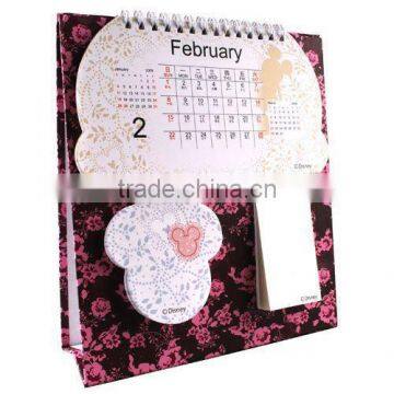 hot sale 2014 desk calendar with notepad